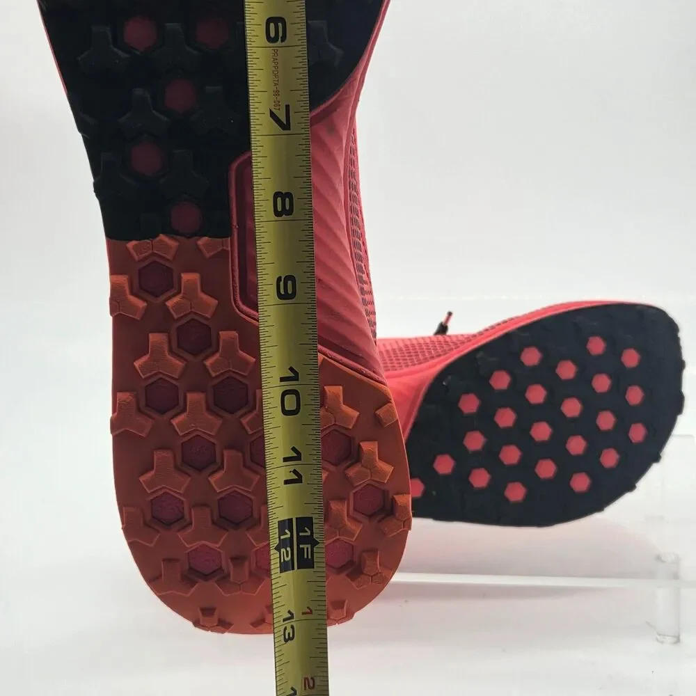 Flux Adapt Trail Runner Mens 12.5 Coral Red Earth-Link Zero Drop Barefoot Shoes